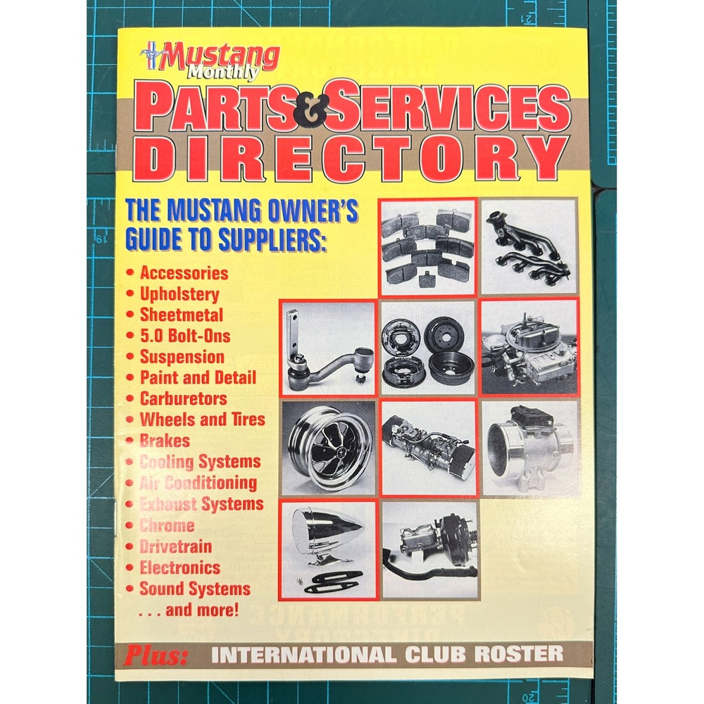 Vintage Mustang Monthly Parts & Services Directory Owner Guide Supplier Roster